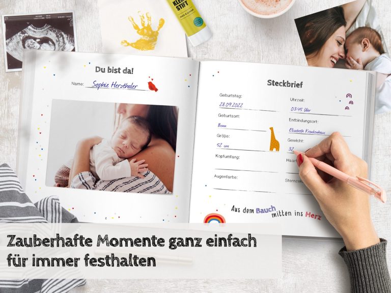 Herzthaler Babyalbum erstes Jahr Steckbrief